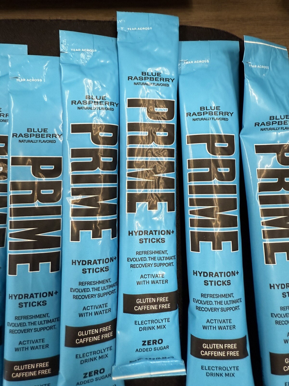 PRIME HYDRATION DRINK sticks 6 BLUE RASPBERRY & 3 Lemon Lime 9 packets