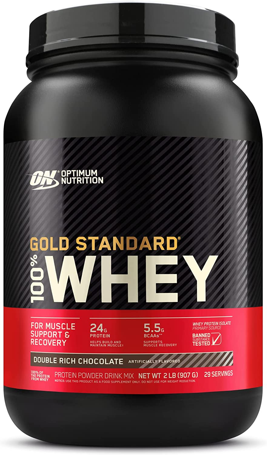 Gold Standard 100% Whey Protein Powder, Double Rich Chocolate, 2 Pounds