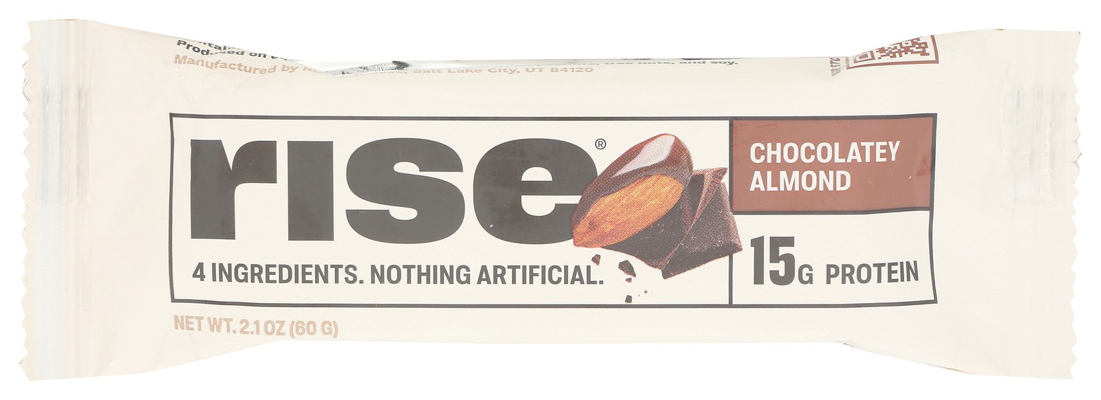 Rise Chocolatey Almond Protein Bar Plant Based 15G 2.1 Oz 12 Pack