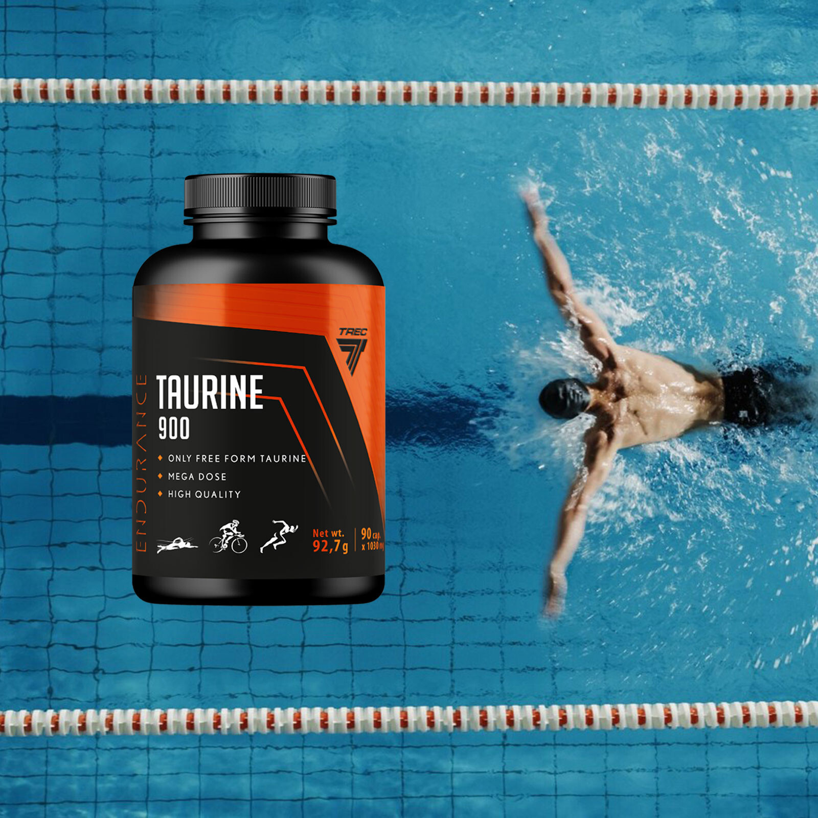 TAURINE 900 – 90–270 Capsules – Focus, Energy, Muscle, Amino Acid – No Caffeine
