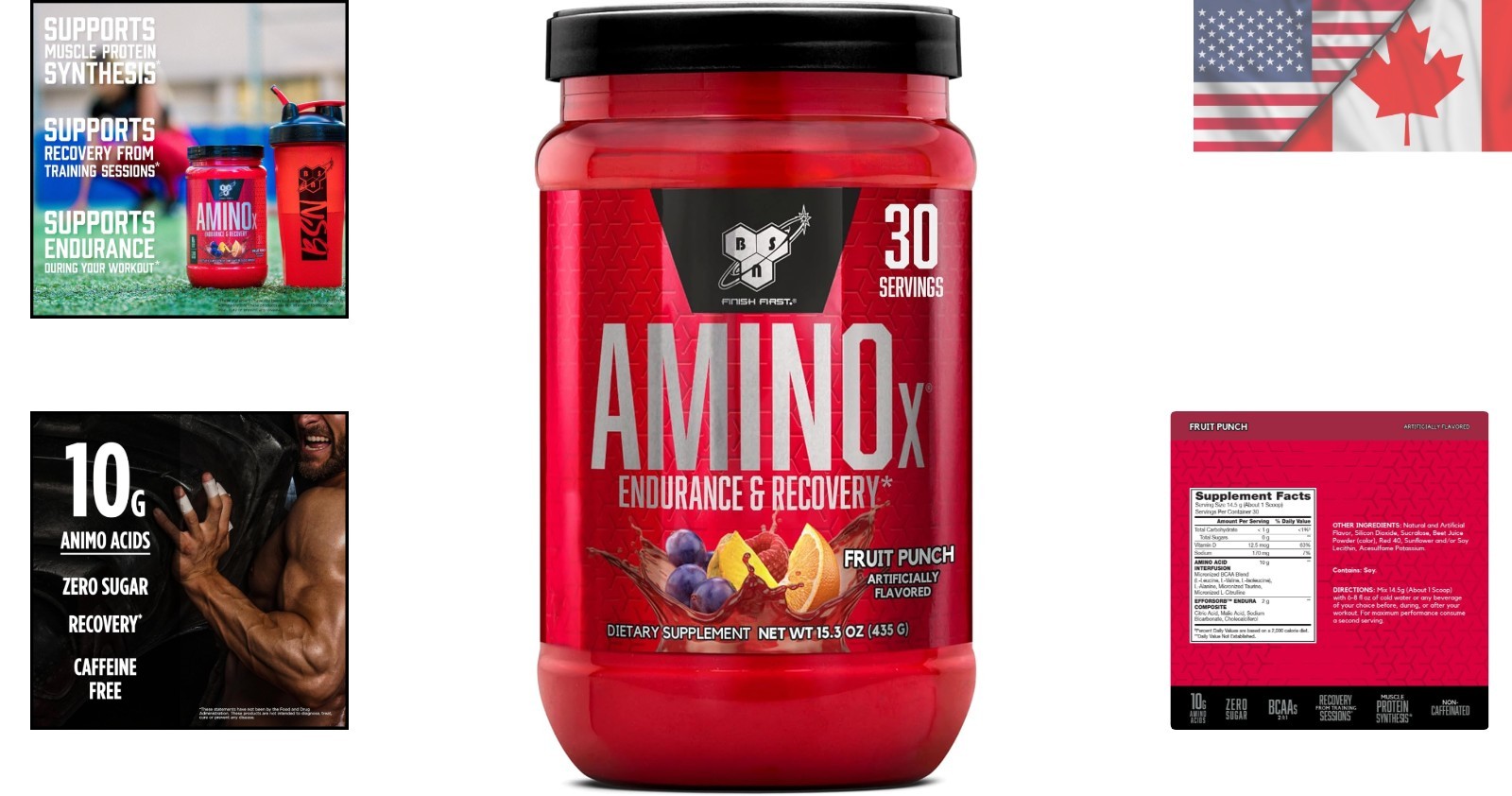 Muscle Recovery & Endurance Amino X – 30 Servings Fruit Punch, Easy Mix Formula