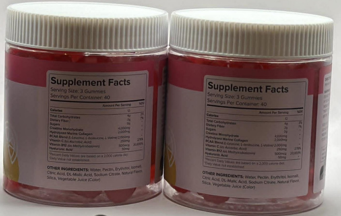 2PK Bageto Creatine Monohydrate Gummies For Women ~ STRAWBERRY LEMON ~ EXP 9/27