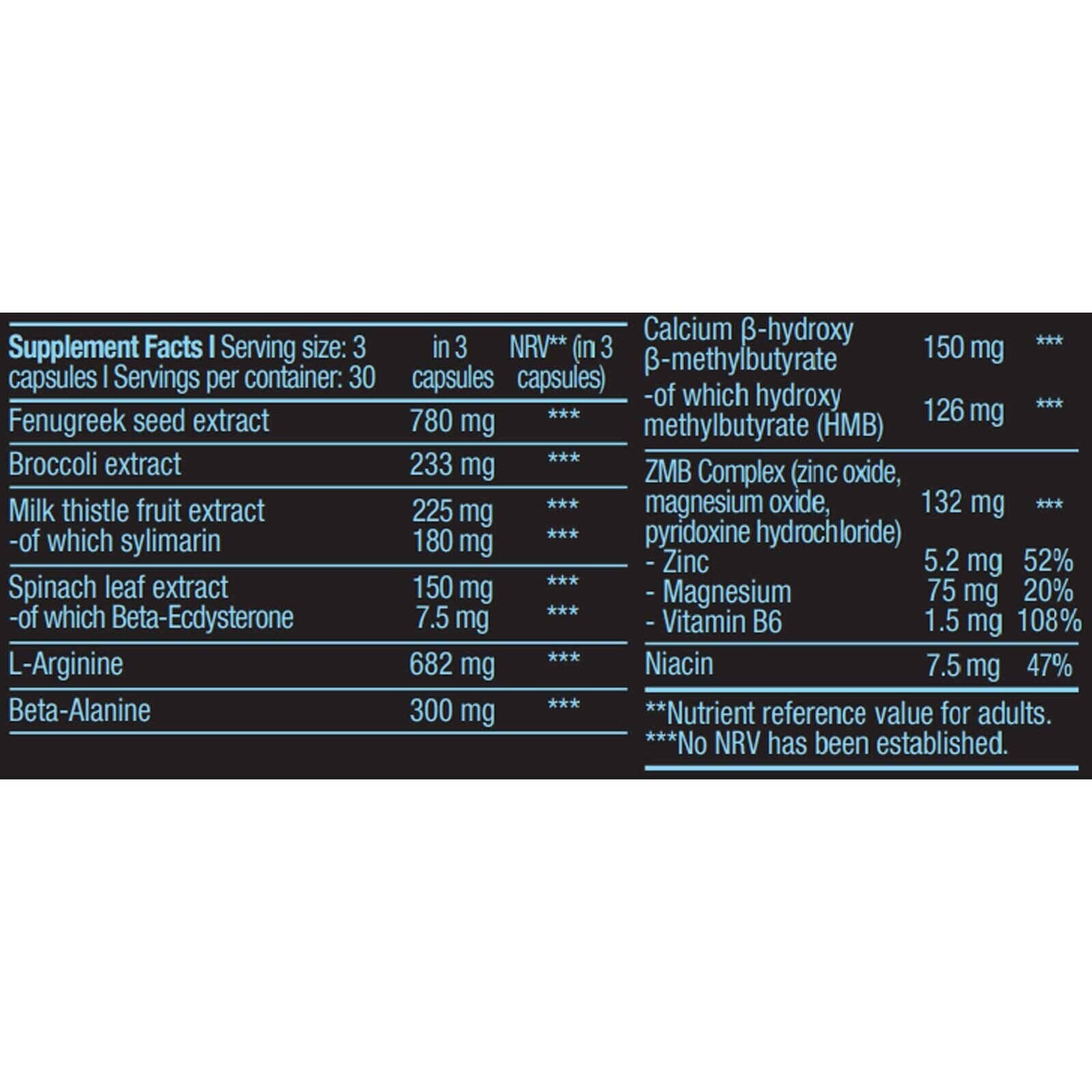 BLACK TEST 90 CAPSULES- Energy, libido, Testo Support, regeneration, muscle mass