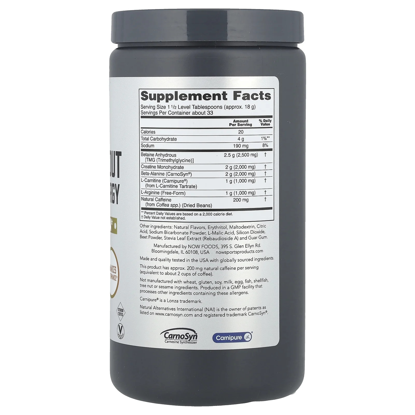 Sports, Pre-Workout Advanced Energy, Watermelon, 21.16 Oz (600 G)