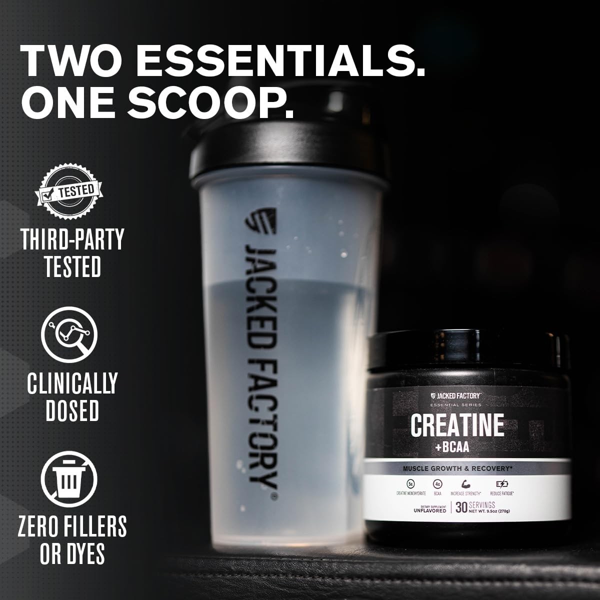 Creatine + BCAAs – Creatine Monohydrate + BCAA Powder for Increased Post-Work…