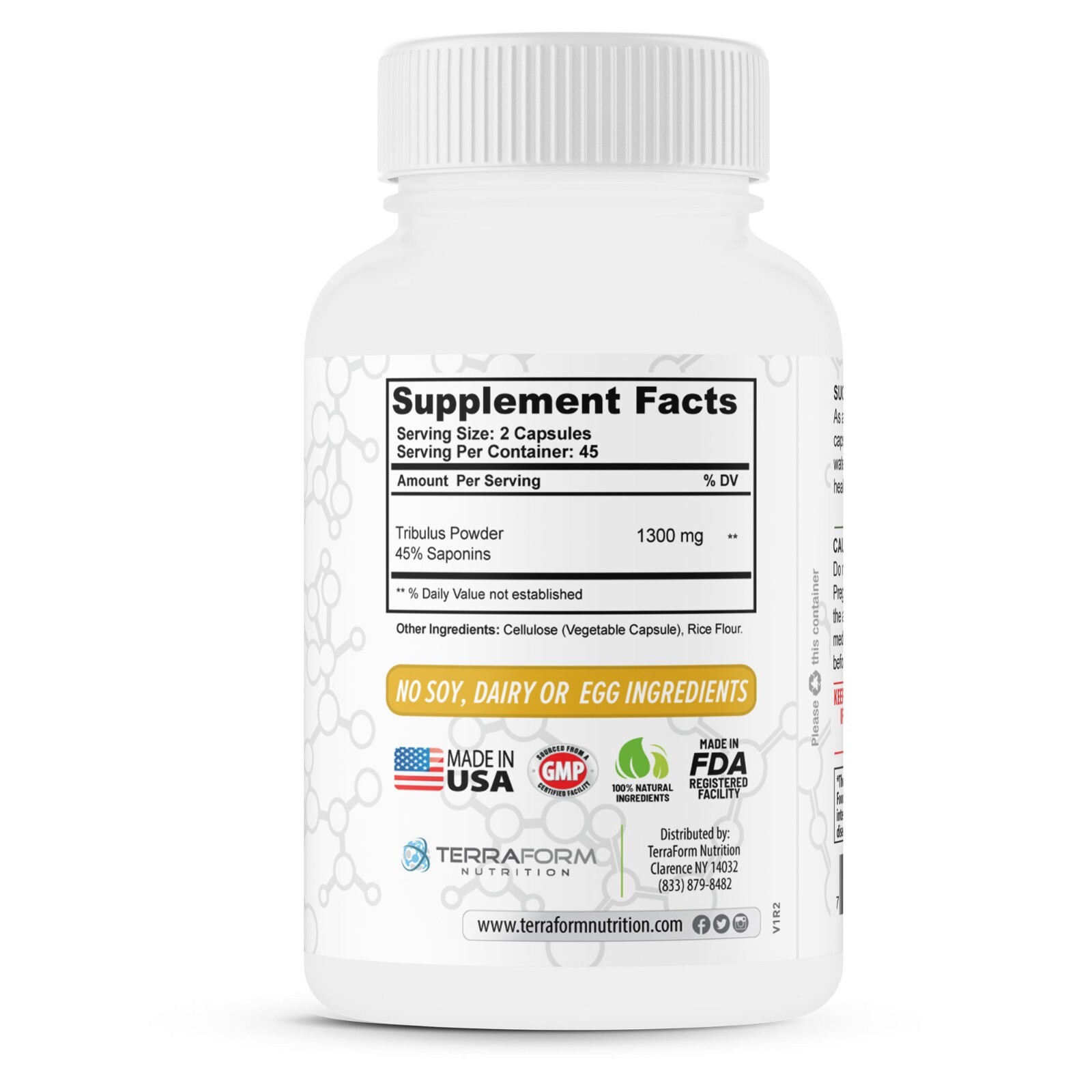 Maximum Strength Tribulus Terrestris 1300mg – 90 Capsules – STRONGEST AVAILABLE