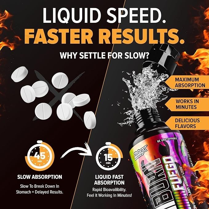 Nutrex Carniburn Liquid L-Carnitine 3000mg Metabolism Support 17.52 fl oz