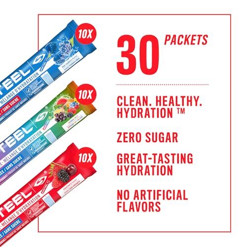 Biosteel Zero Sugar Sports Hydration Mix Variety Pack 30 Servings Flavored