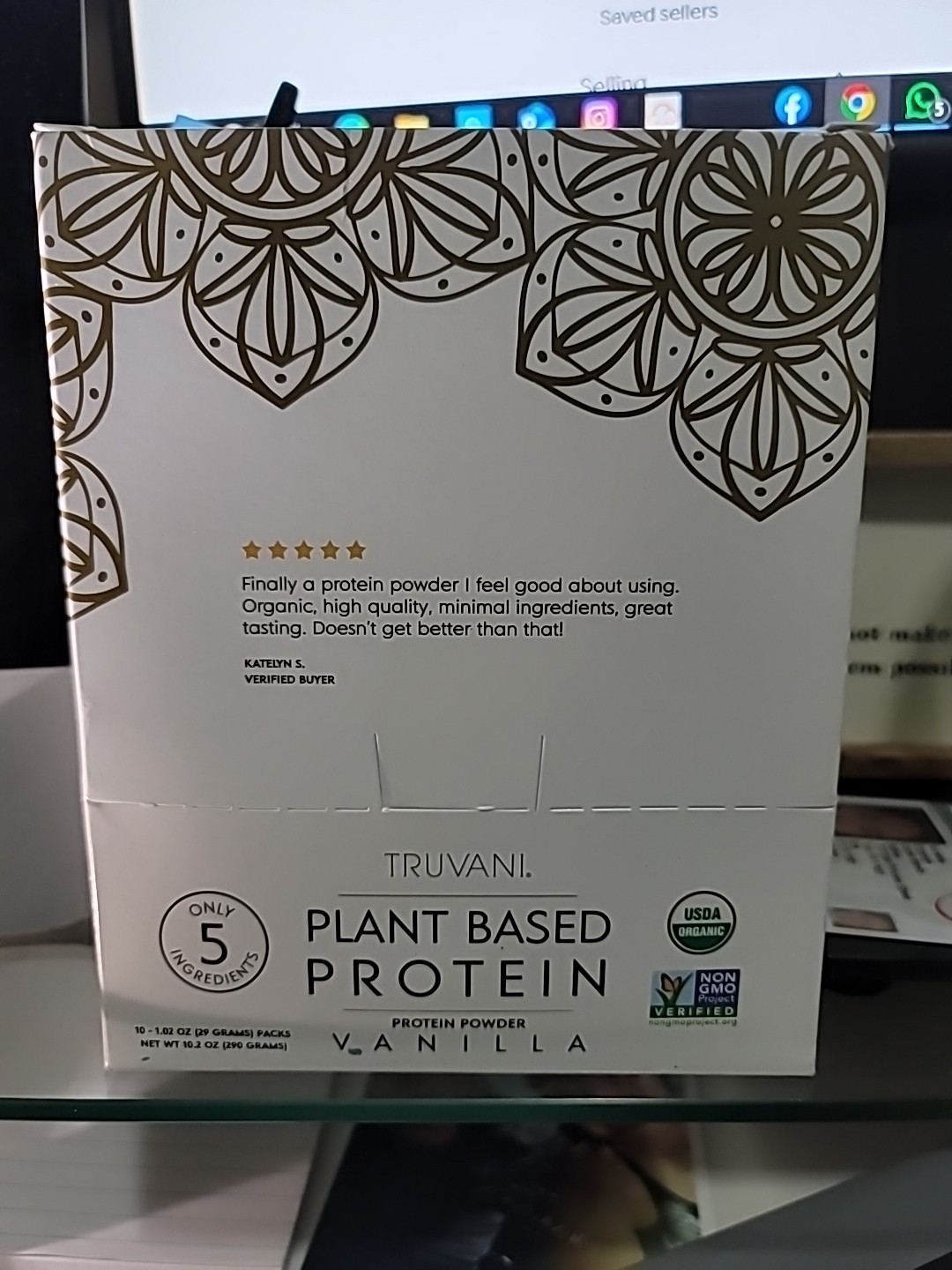 Truvani Organic Vanilla Plant-Based Protein Powder 10 – 1.02 Oz Net Wt 10.02