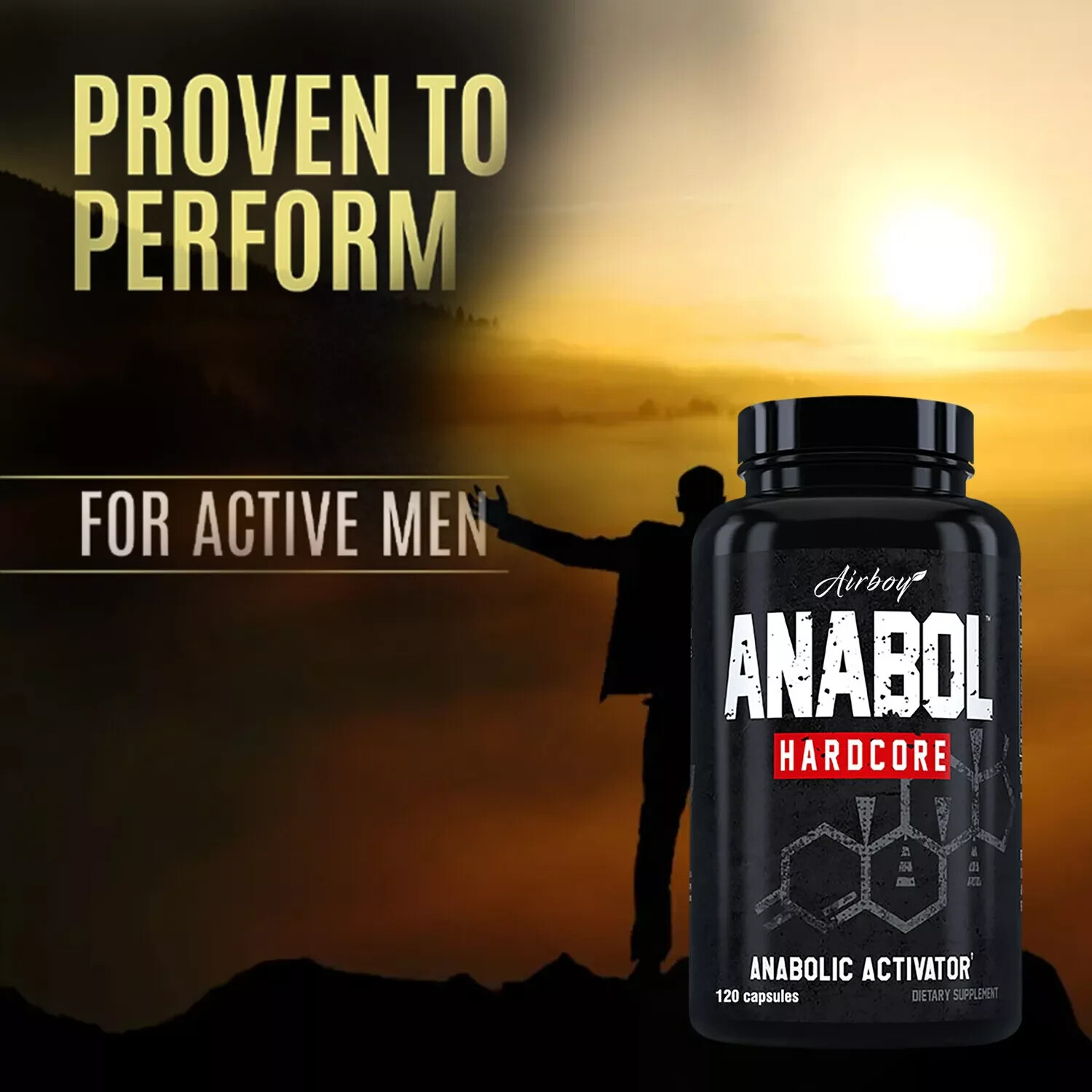 Anabolic Activator- Muscle Builder Testosterone Booster, Energy Endurance 120pcs