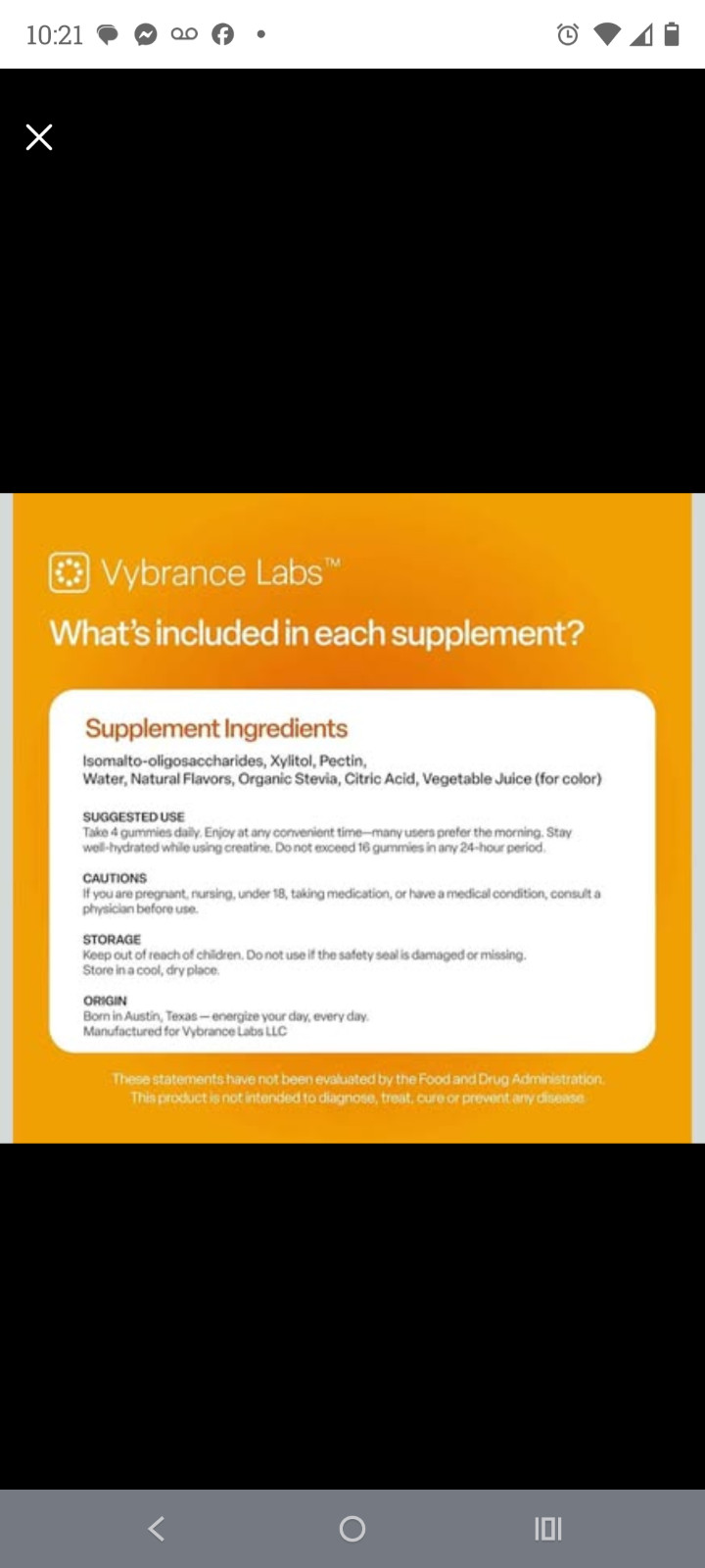 VYBRANCE LABS 3-in-1 Creatine Monohydrate Gummies | 5g Creatine + Taurine + Vita