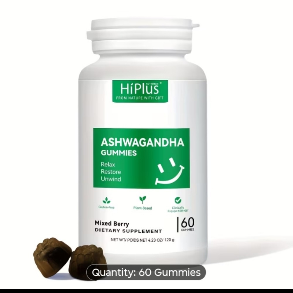 Ashwaganda Ksm-66 Gummy Berry I Bottle Berry 🫐 Flavor Stress Relief and 😴