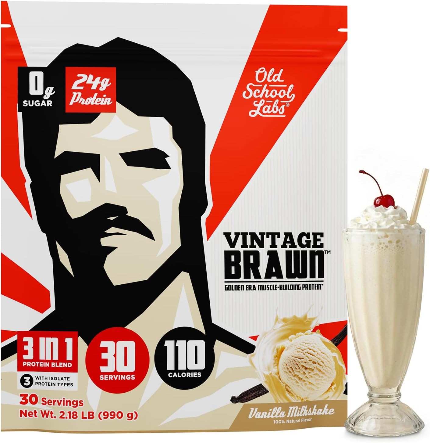 Three-Source Isolate Blend Protein Powder: 24g Protein, 0g Sugar, Egg/Milk/Beef