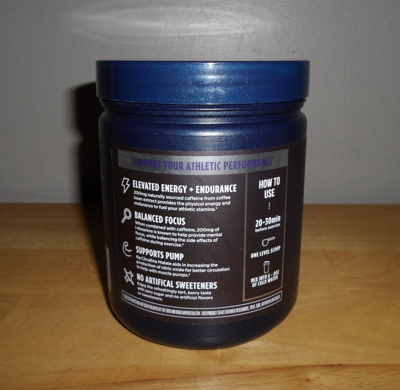 Vega Blue Raspberry Pre-Workout Energy Supplement 8.4 Oz. Powder 01/2027 *NEW*