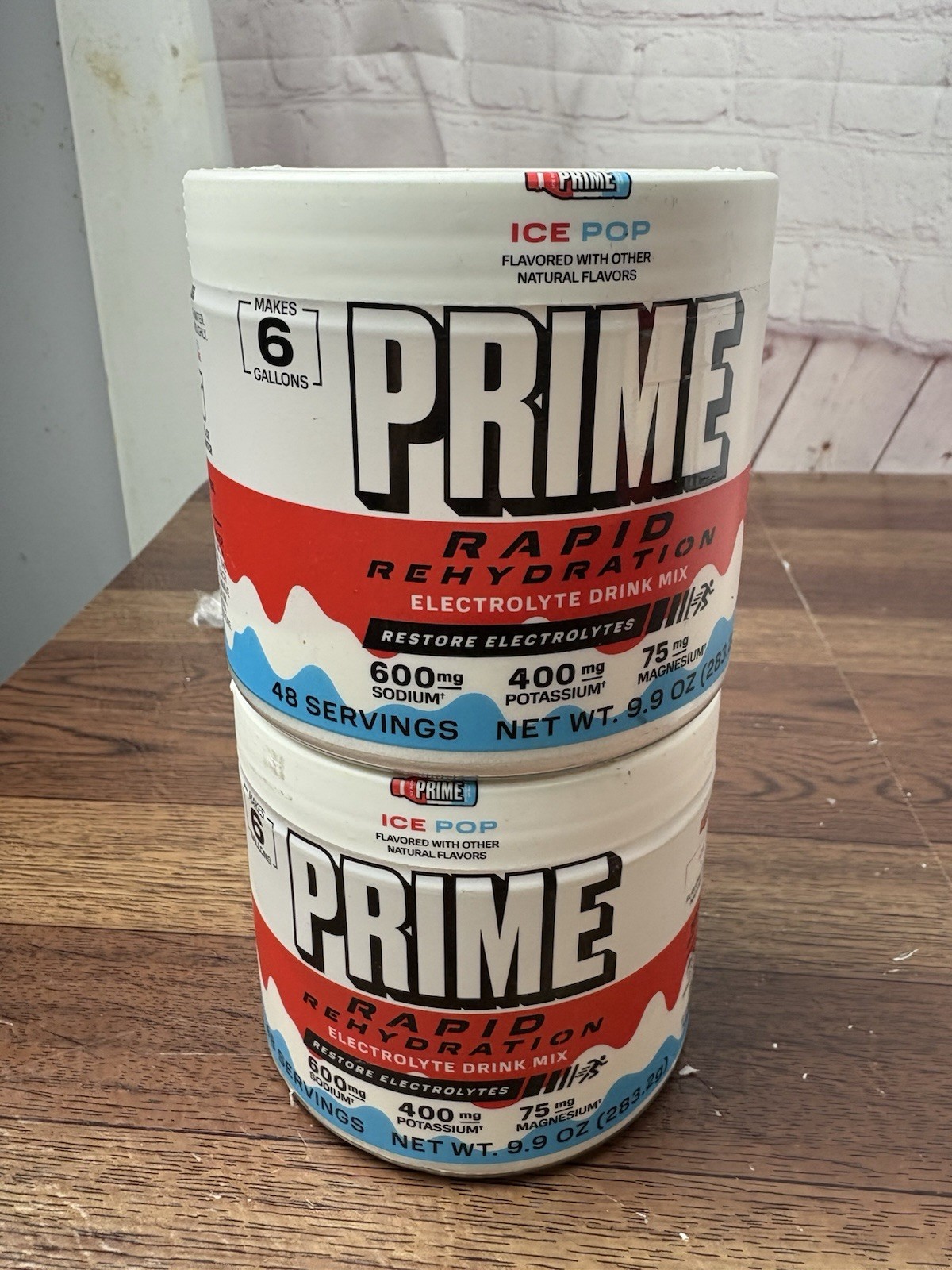 Prime Rapid Rehydration Electrolyte Powder Ice Pop 9.9oz Exp 2/28 2 Pack!