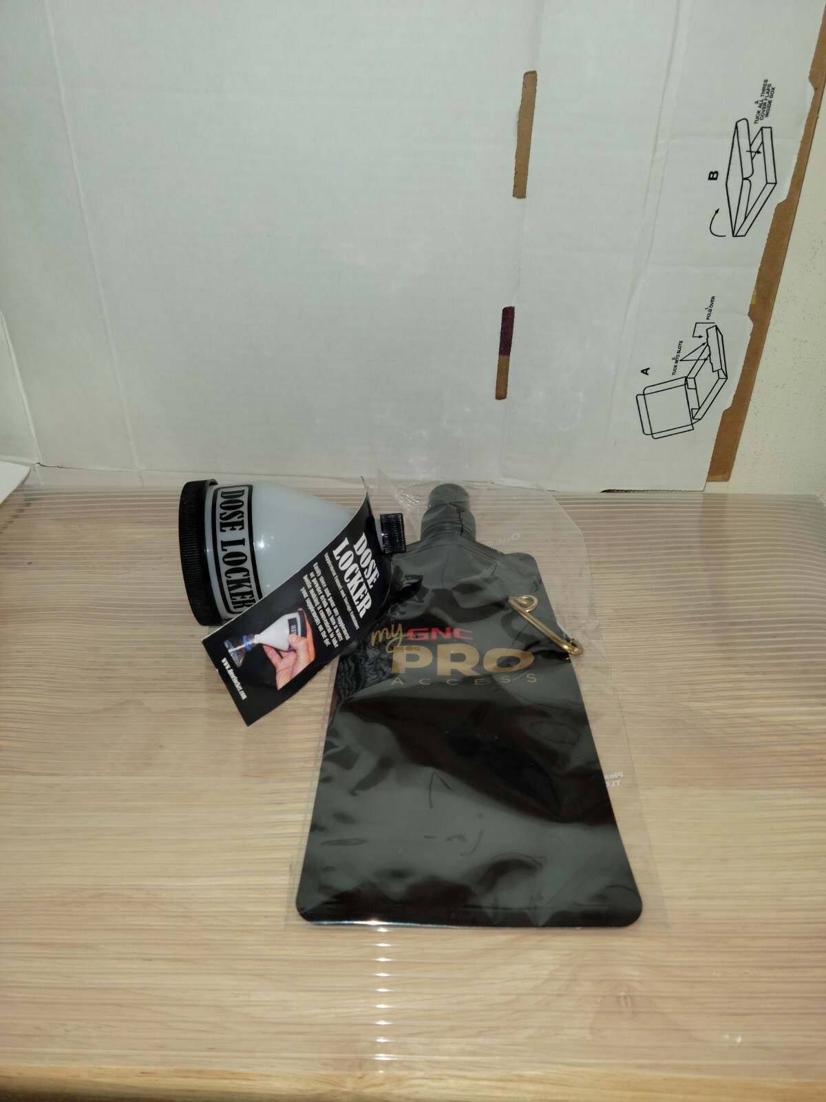Dose Locker Funnel And Storage Container. Plus Gnc Collapsible Bottle