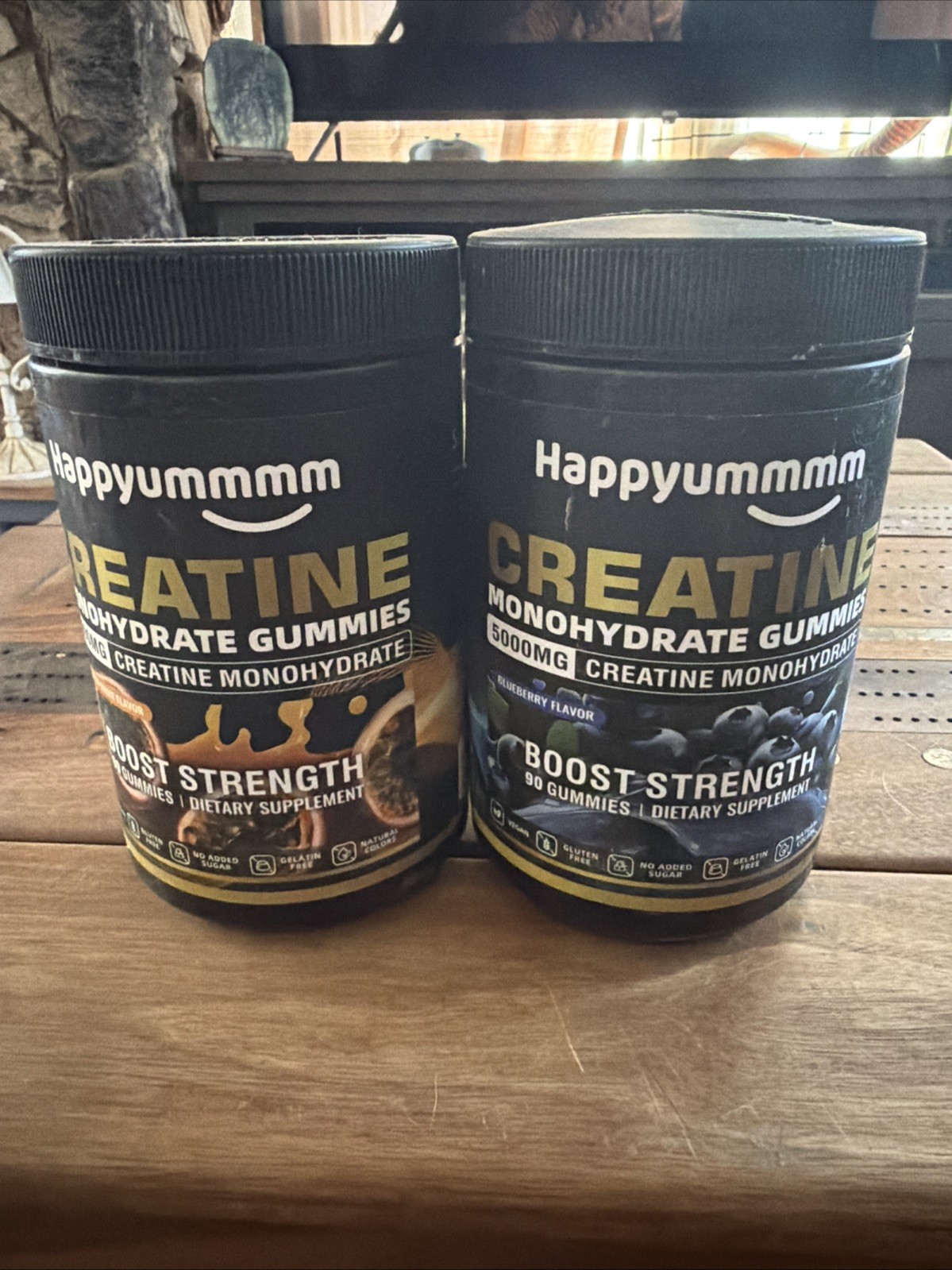 2pk Happyummmm Creatine Monohydrate Gummies 90ct EXP:11/27 Blueberry Passion Frt