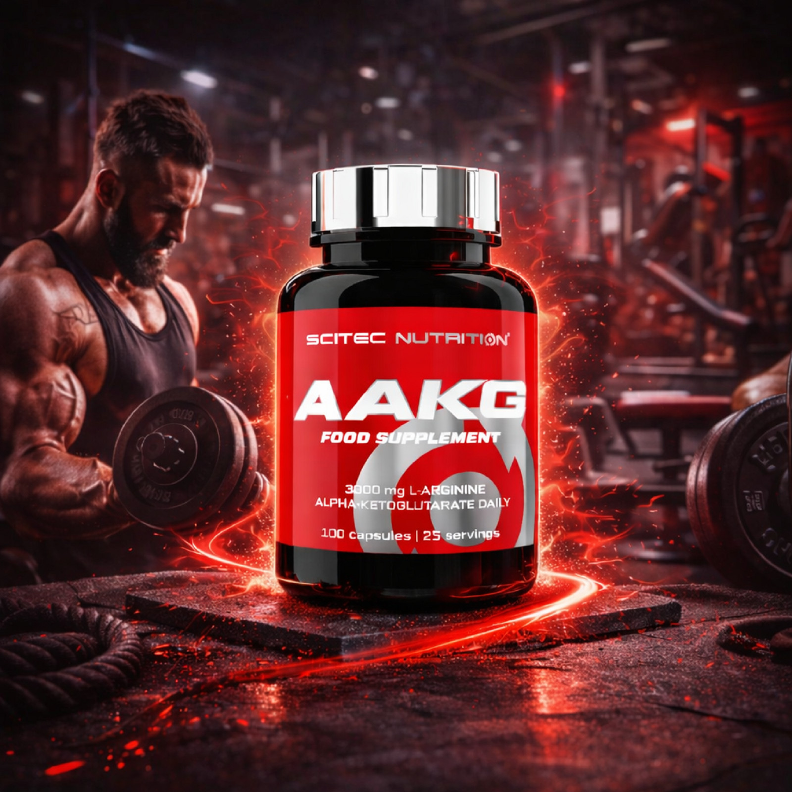 AAKG 100/200 Caps – L-Arginine Nitric Oxide NO Booster Muscles Pump Growth Pills