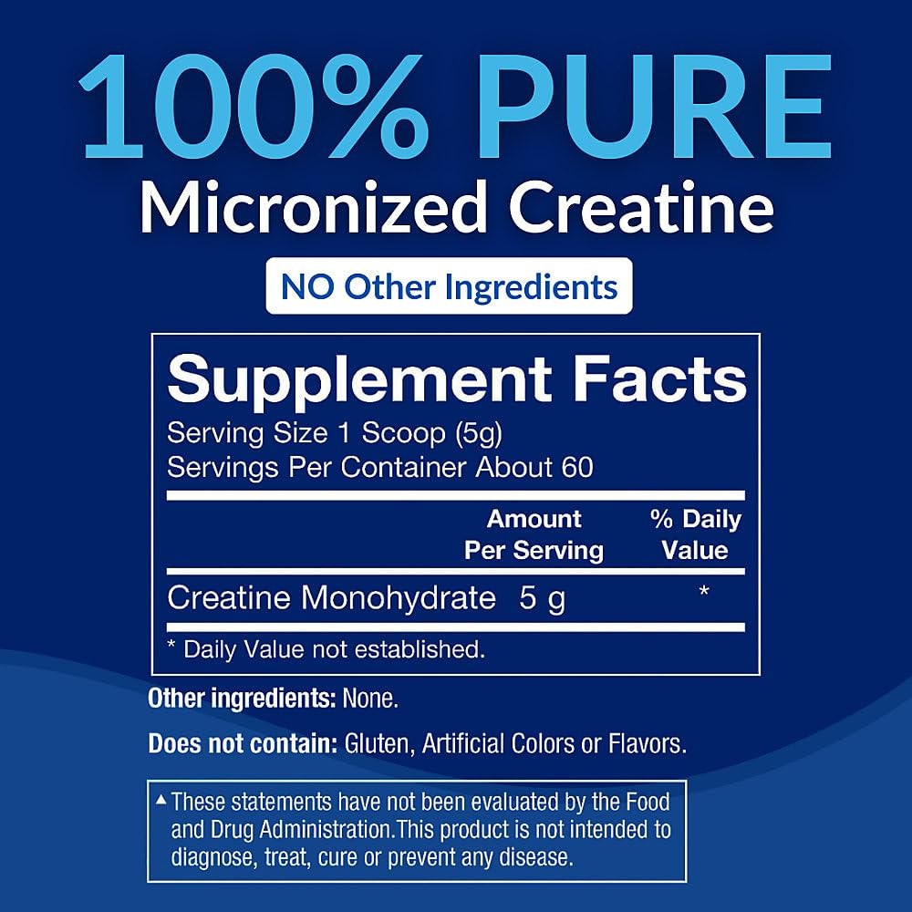 BodyTech Creatine Monohydrate Powder, 60 Servings (Pack 0f 1), No Color