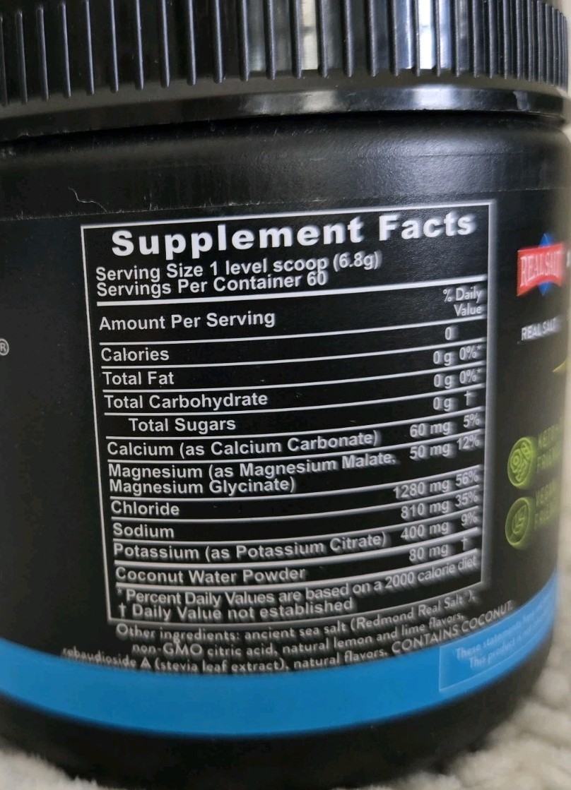 REDMOND Re-Lyte Hydration Electrolyte Mix Lemon Lime – 60 Servings – 12/2030