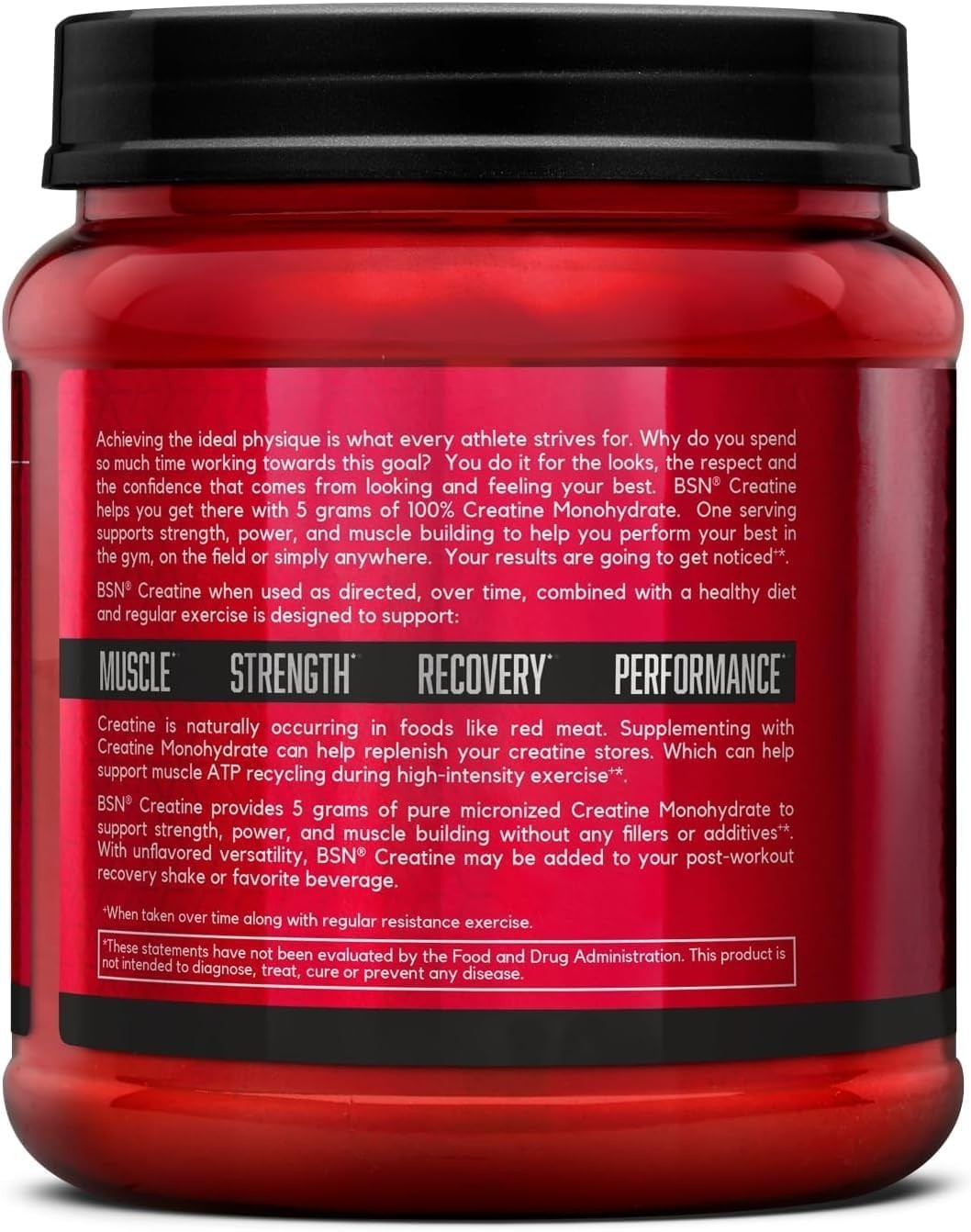 Micronized Creatine Monohydrate Powder Unflavored 5g Serving Muscle Building