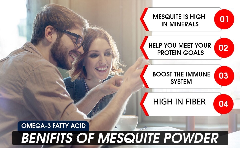 Mesquite Powder USDA Certified Organic Non GMO, Vegan Protein Superfood Natural