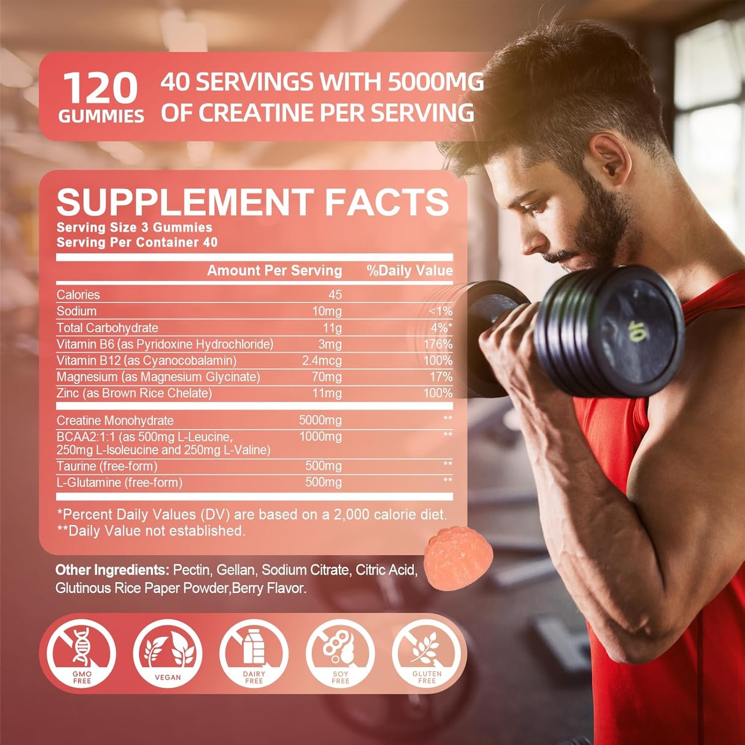 Creatine Monohydrate Gummies – Increase Strength and Build Muscle