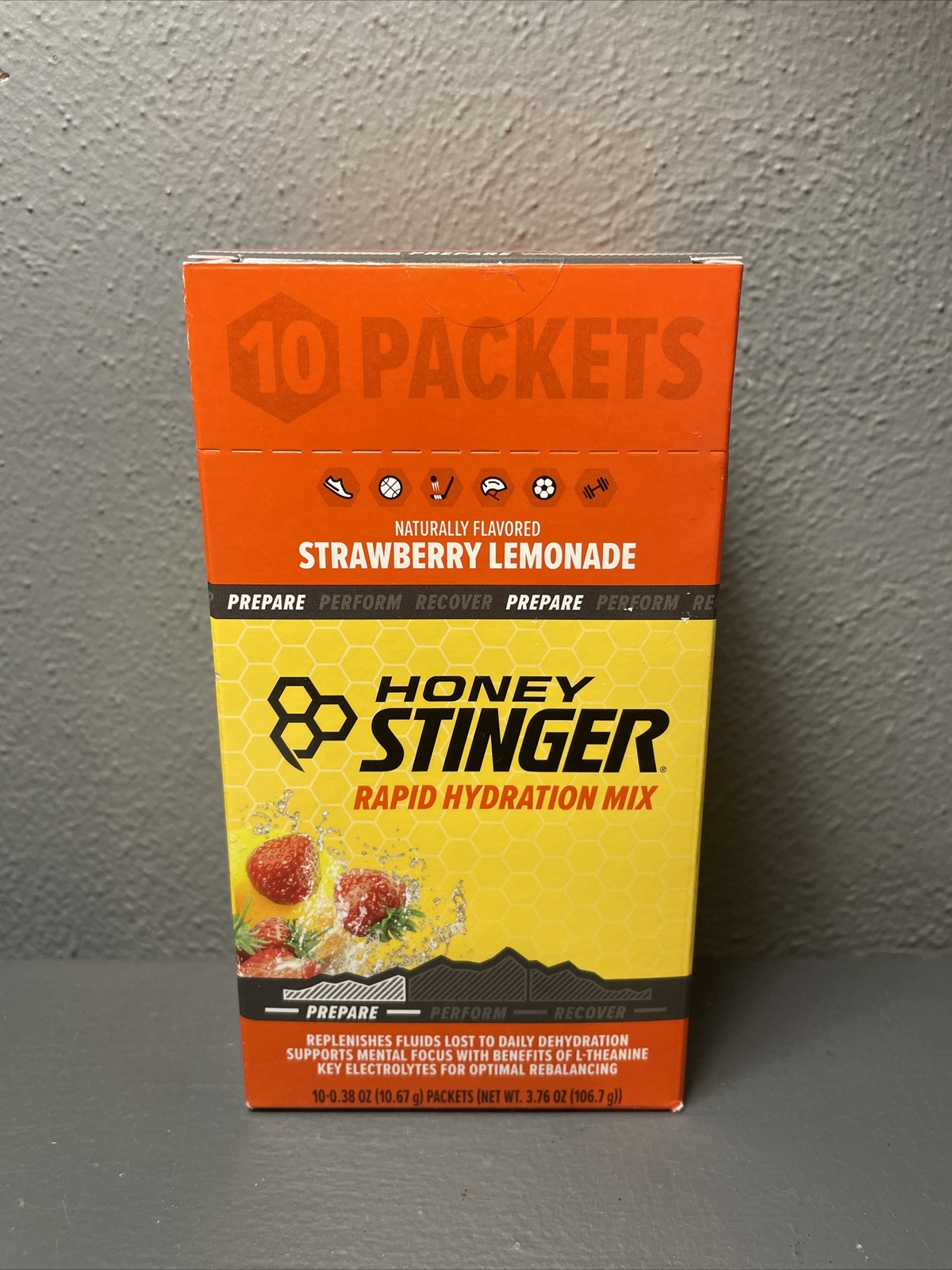 Honey Stinger Strawberry Lemonade Rapid Hydration Recovery 10 Pack Box 5/19/23
