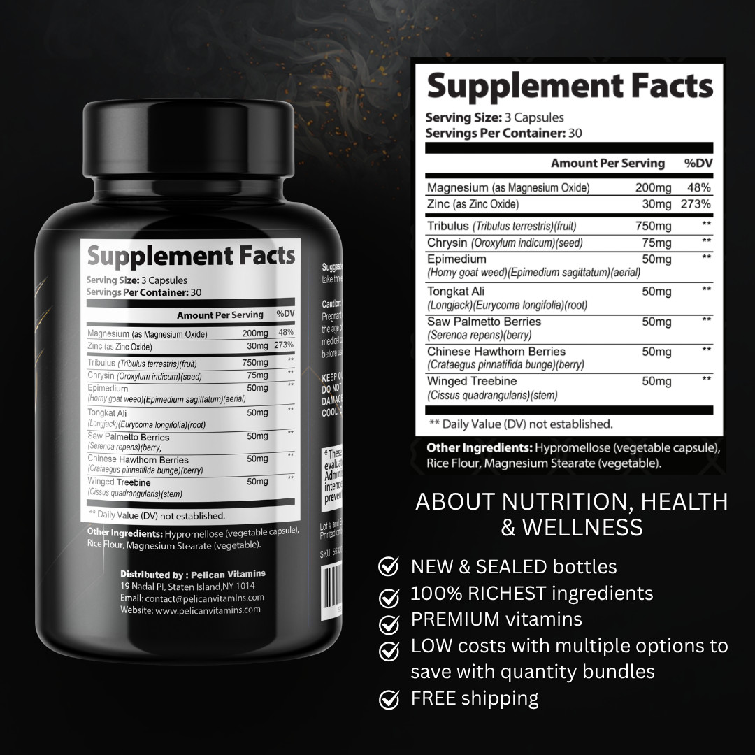 Iron Wolf Prime- Bodybuilding & Men’s Health Support- 4 Bottles- 360 Capsules