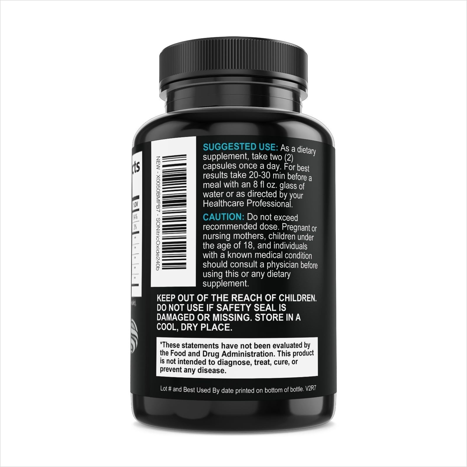 Extra Strength Nitric Oxide Booster – L-Arginine & Citrulline – 240 Capsules