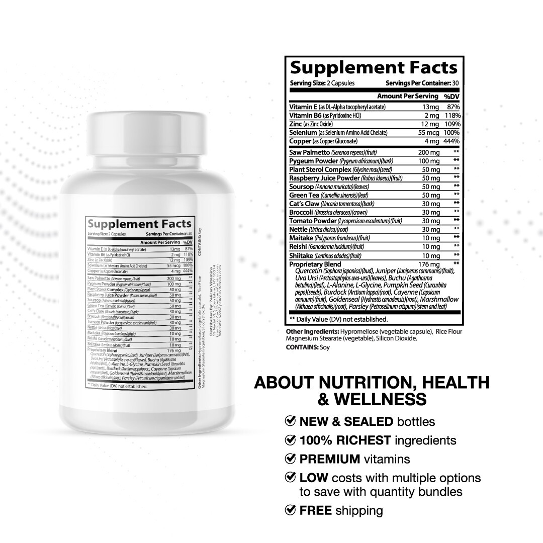 Prosta Shield+- Support Supplement for Men – Urinary & Bladder Health-5 Bottles
