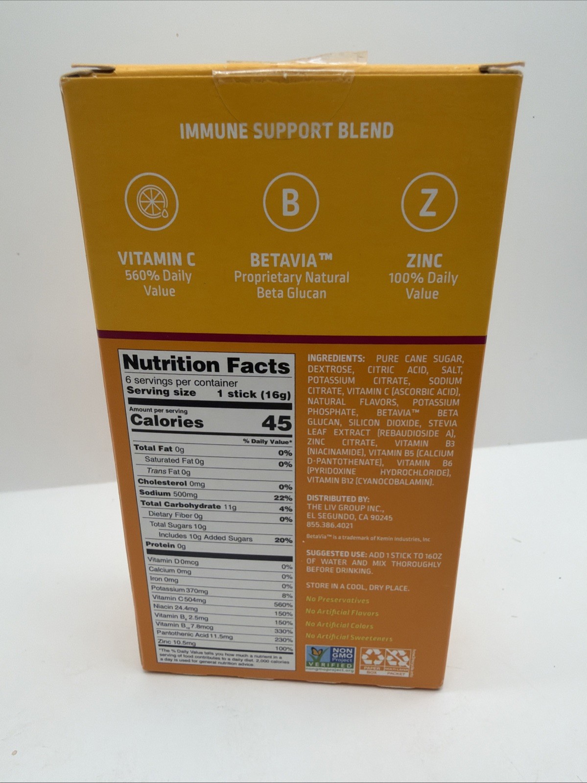 Liquid I.V. Hydration Multiplier Immune Drink Mix Wild Berry 6pk COMBINESHIP
