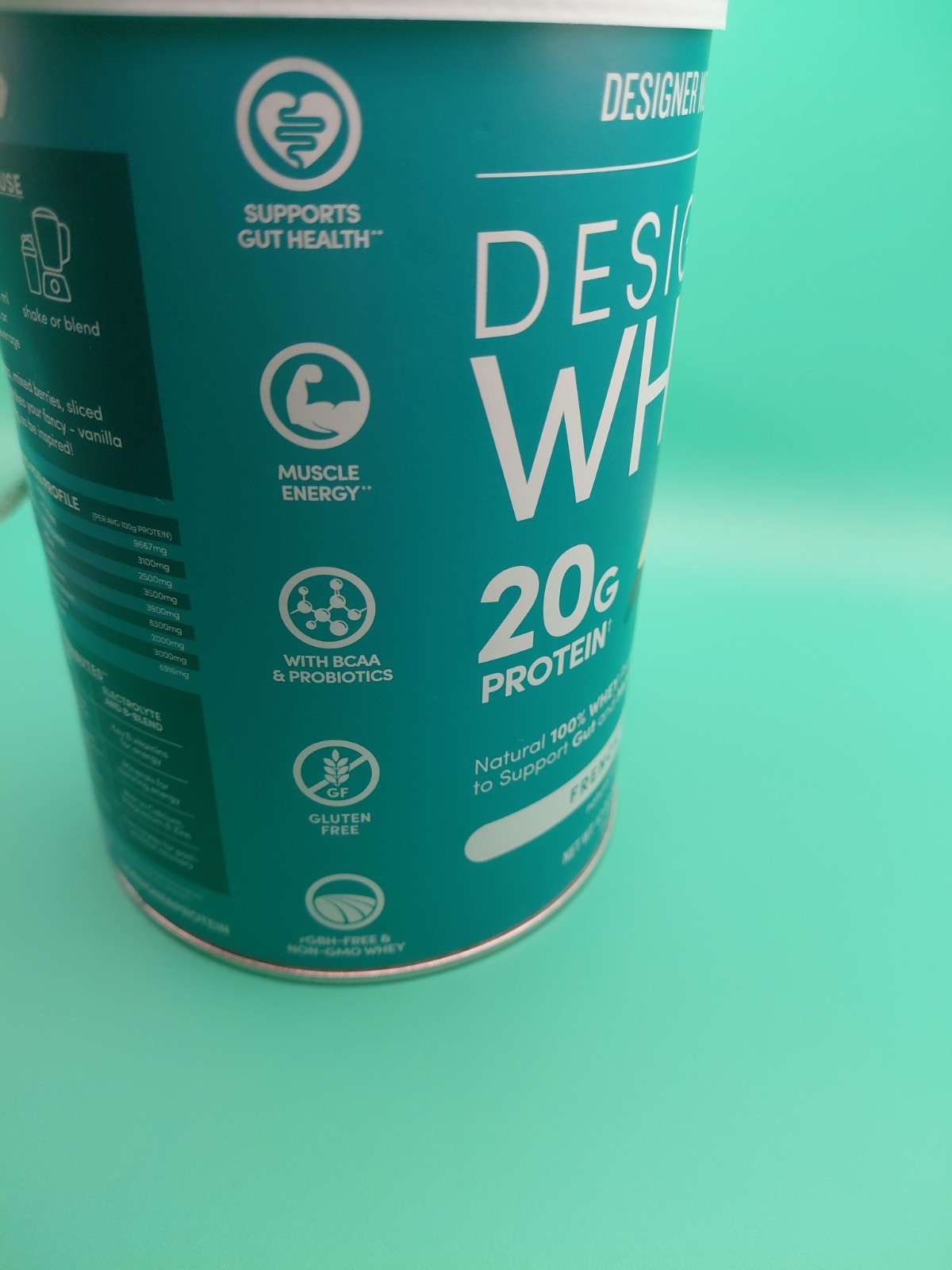 Designer Whey Natural 100% Whey Protein Powder French Vanilla, 12oz