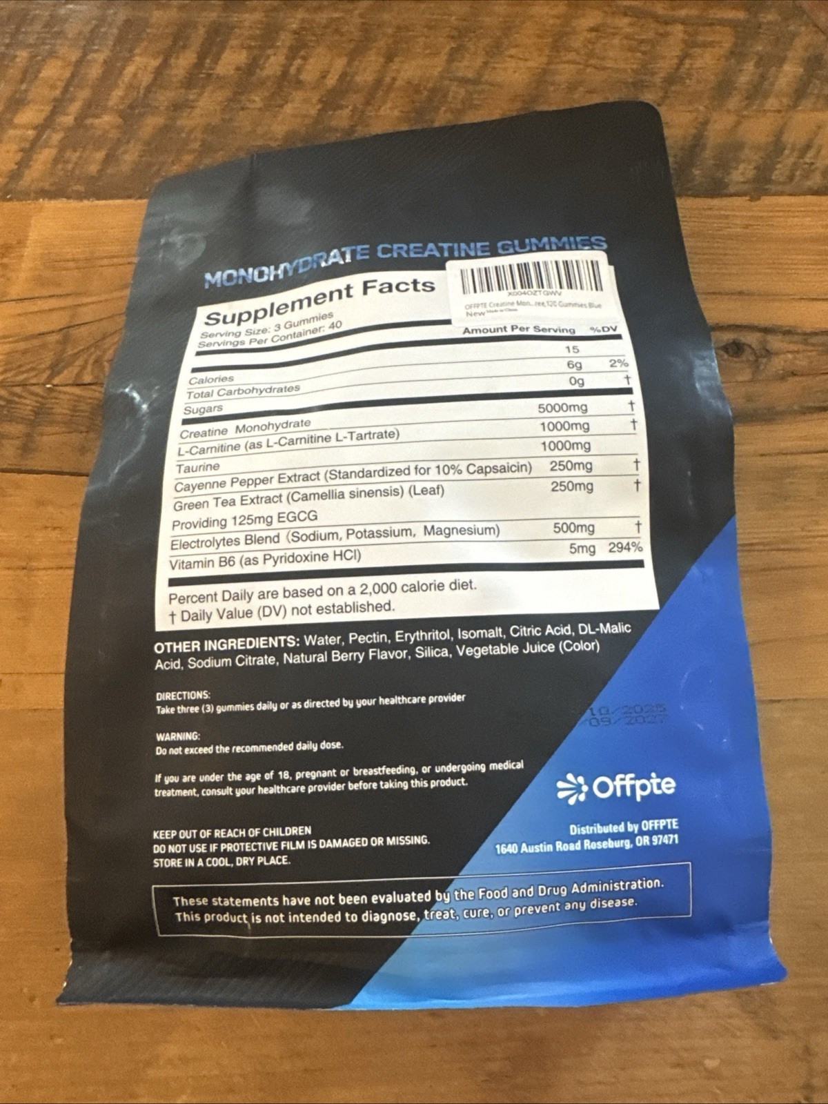 Creatine Monohydrate 120 Gummies Mixed Berry Exp 6/2027