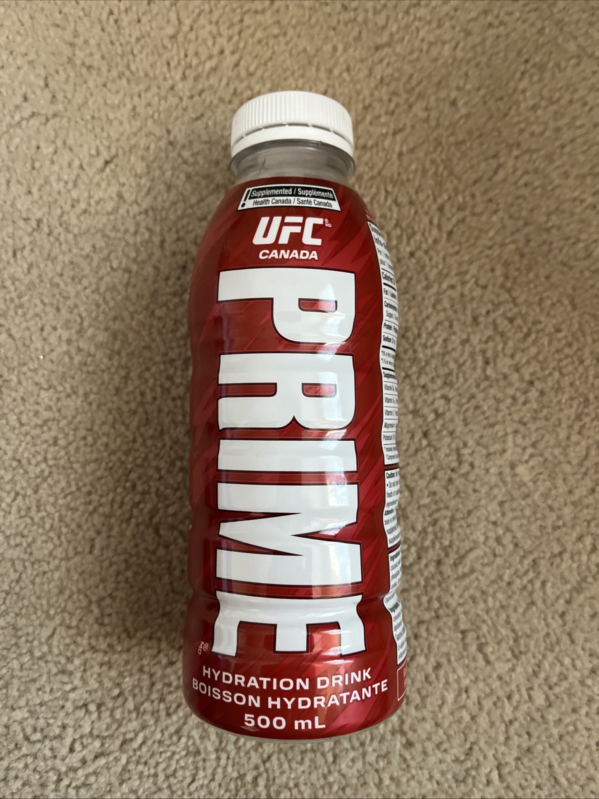 PRIME Hydration UFC International Fight Week 500ml Canada IN HAND Empty And Open