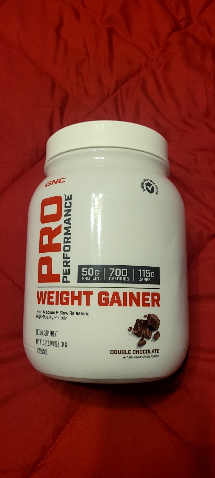 GNC Pro Performance Weight Gainer 50g Protein 700 Calories 6 Servings