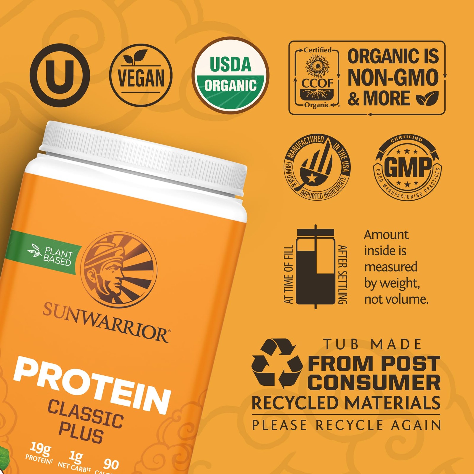pack of 3 Vegan Organic Protein Powder Plant-based | 5 Superfood Quinoa Chia
