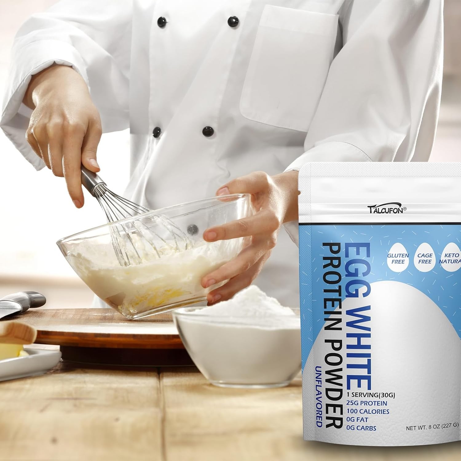 Egg White Protein Powder 8Oz Pasteurized No Additives, High Protein,…