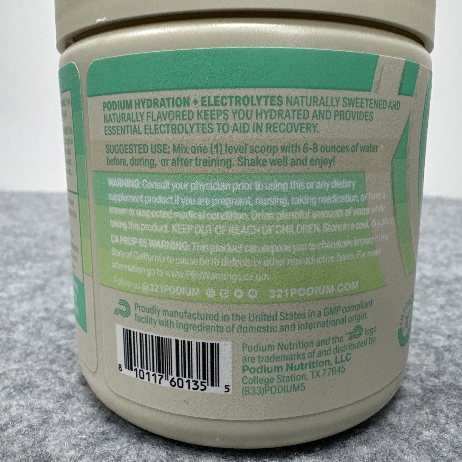 Podium Hydration + Electrolyres Energy Drink – Blue Raspberry – Exp: 2/2026