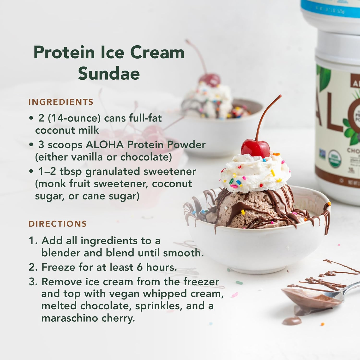 Organic Plant Based Protein Powder, Stevia Free, Chocolate, 19.6 Oz, 15 Servings