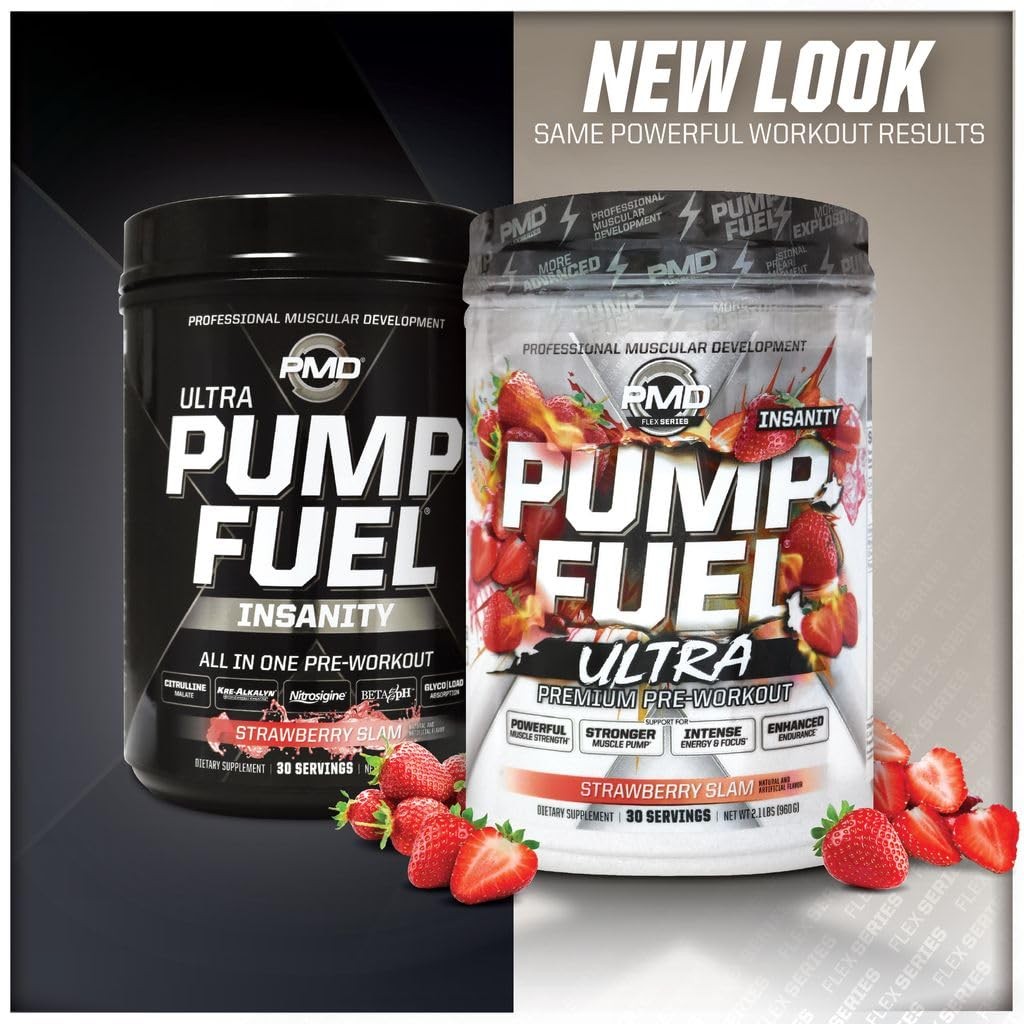 PMD Sports Pump Fuel Ultra Insanity, 2.05 Pound (Pack of 1), Strawberry Slam