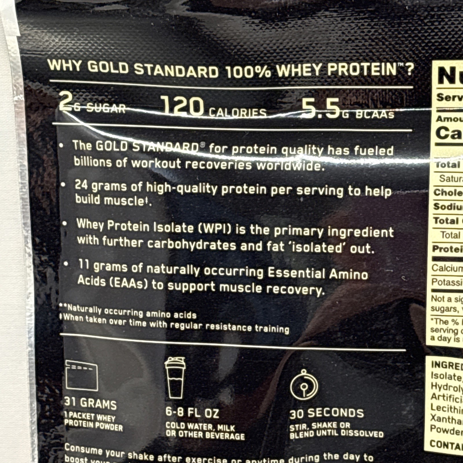9X Optimum Nutrition Gold Standard 100% Whey Protein Powder 1 SERV STRAWBER B95