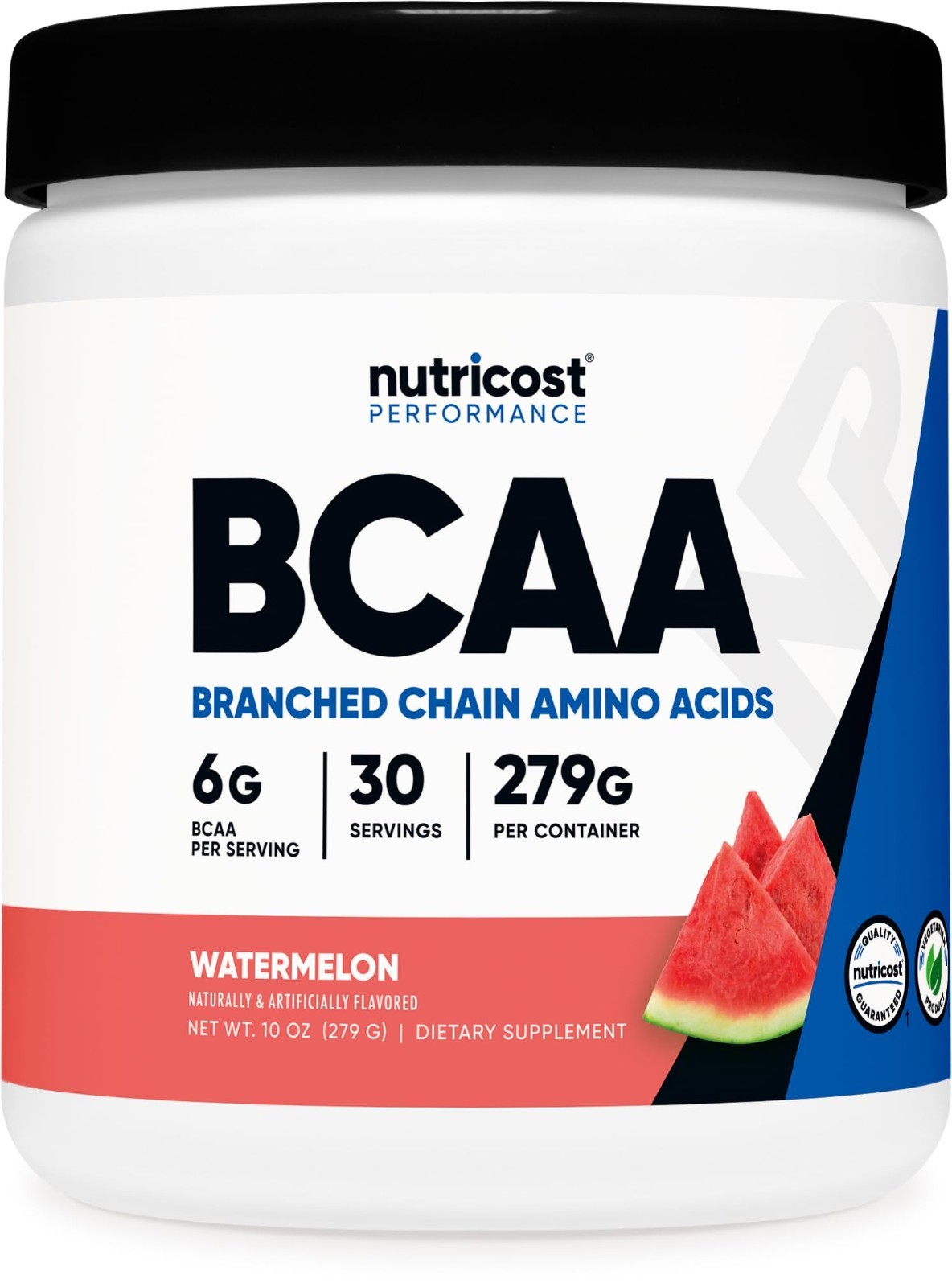 BCAA Powder Watermelon Flavor – 30 Servings, Optimal 2:1:1 Ratio, Muscle Recover