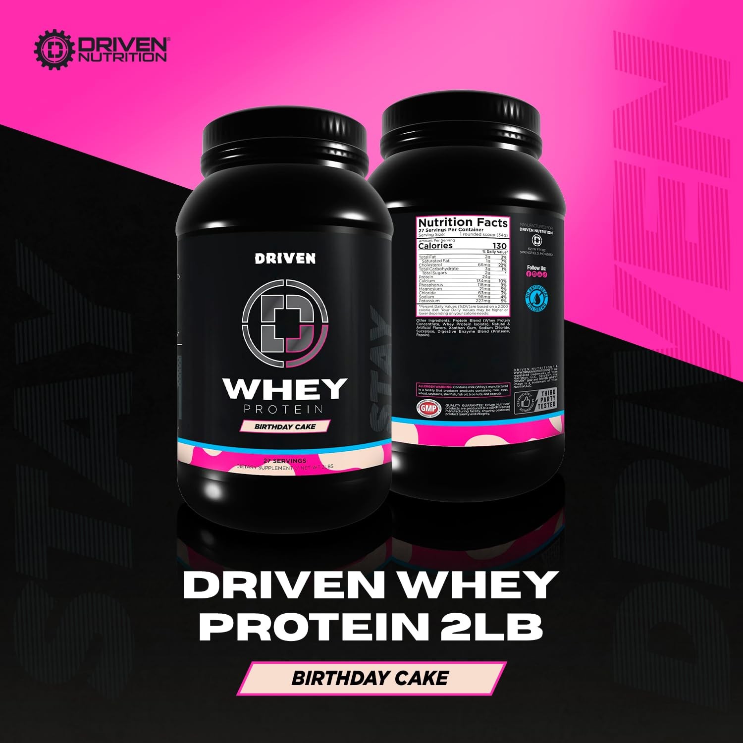 Driven Nutrition Driven Whey- Whey Protein Powder Delicious Clean Protein