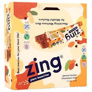 Zing High Protein Zing Bar Peanut Butter Chocolate Chip 12 bars
