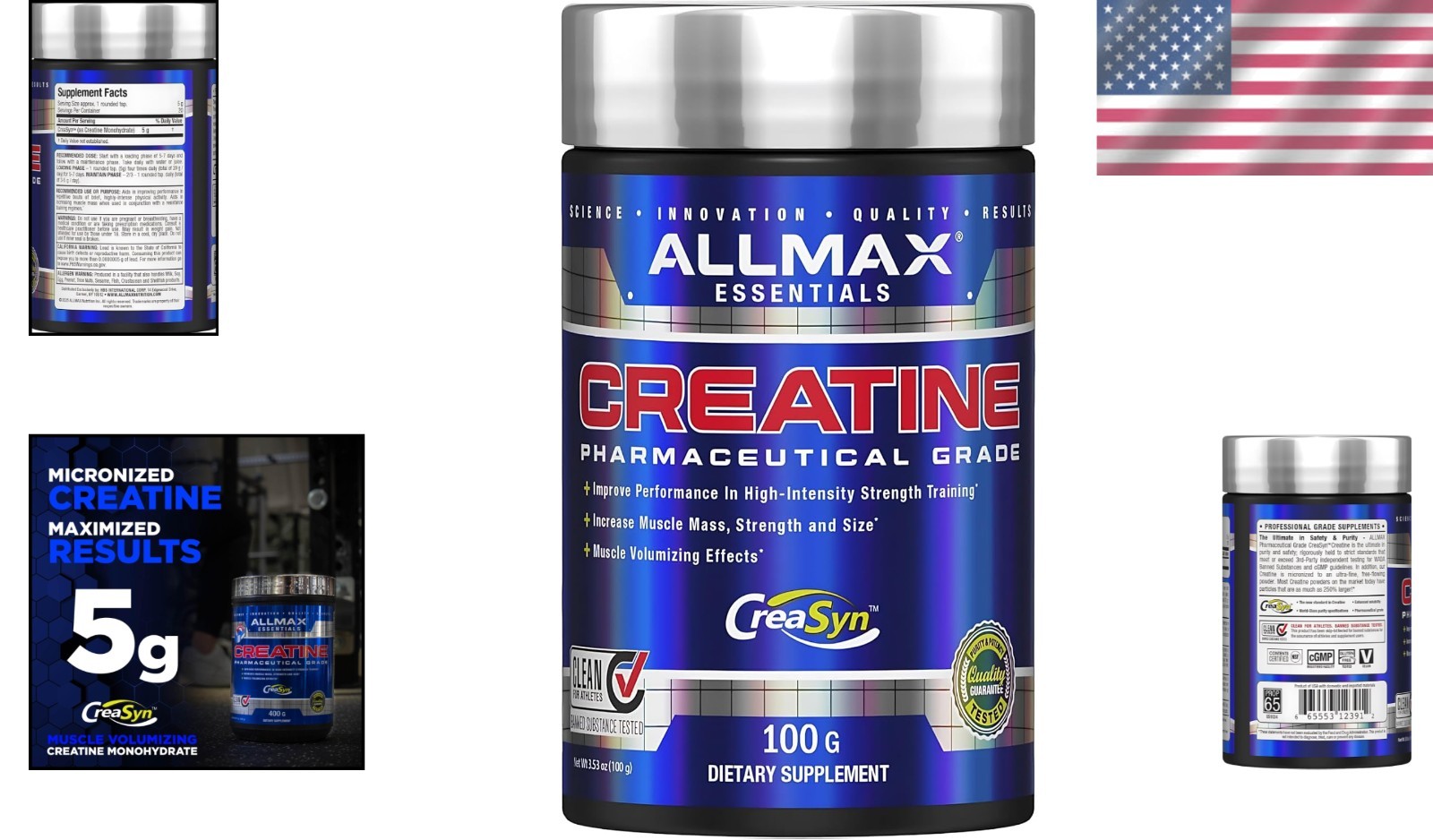 Micronized Creatine Monohydrate 3.53 Oz – Fast Absorption & Easy Mixing Formula