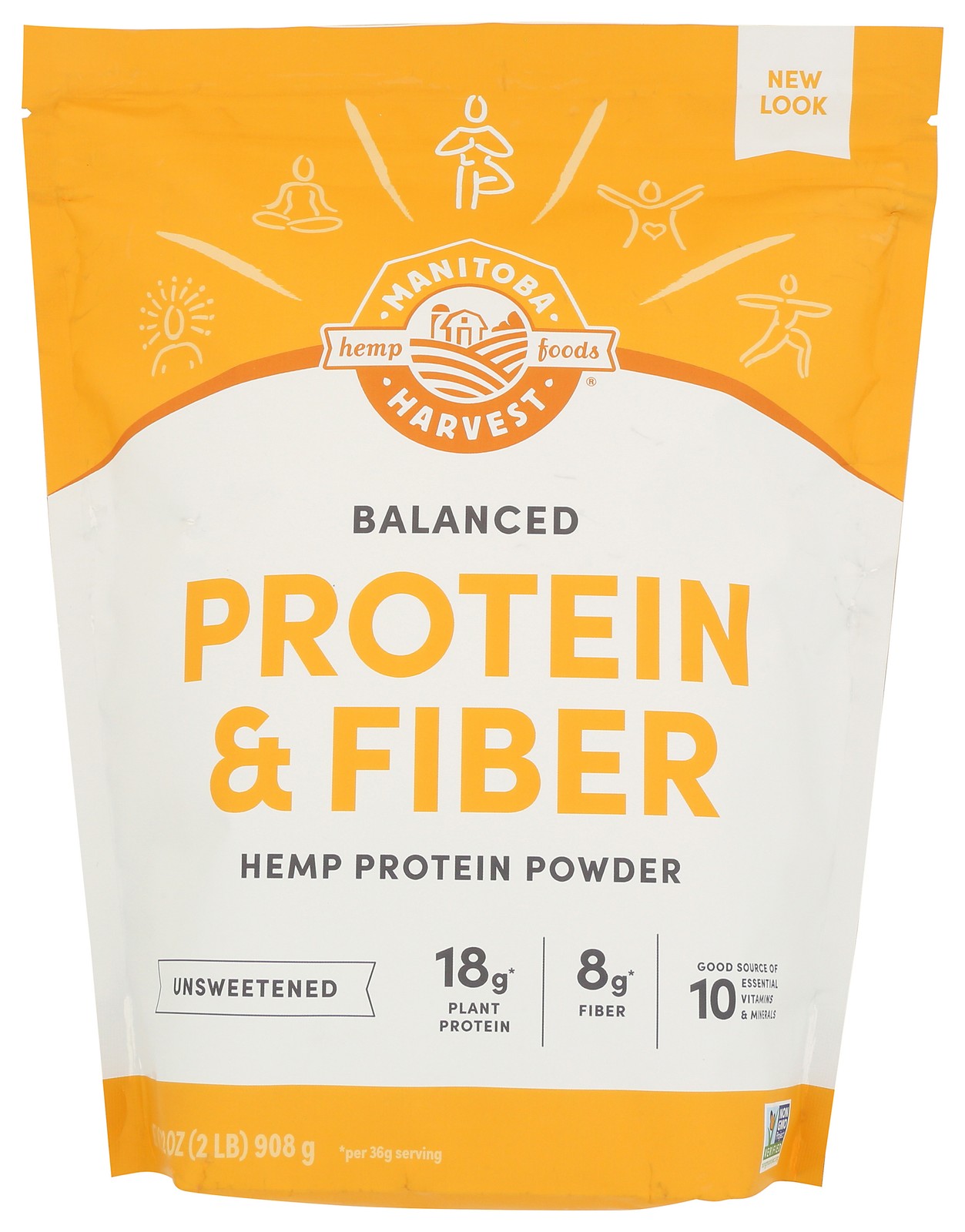 Manitoba Harvest Plant Based Hemp Protein Powder 2 Lb Supplement 2L 1 Pack