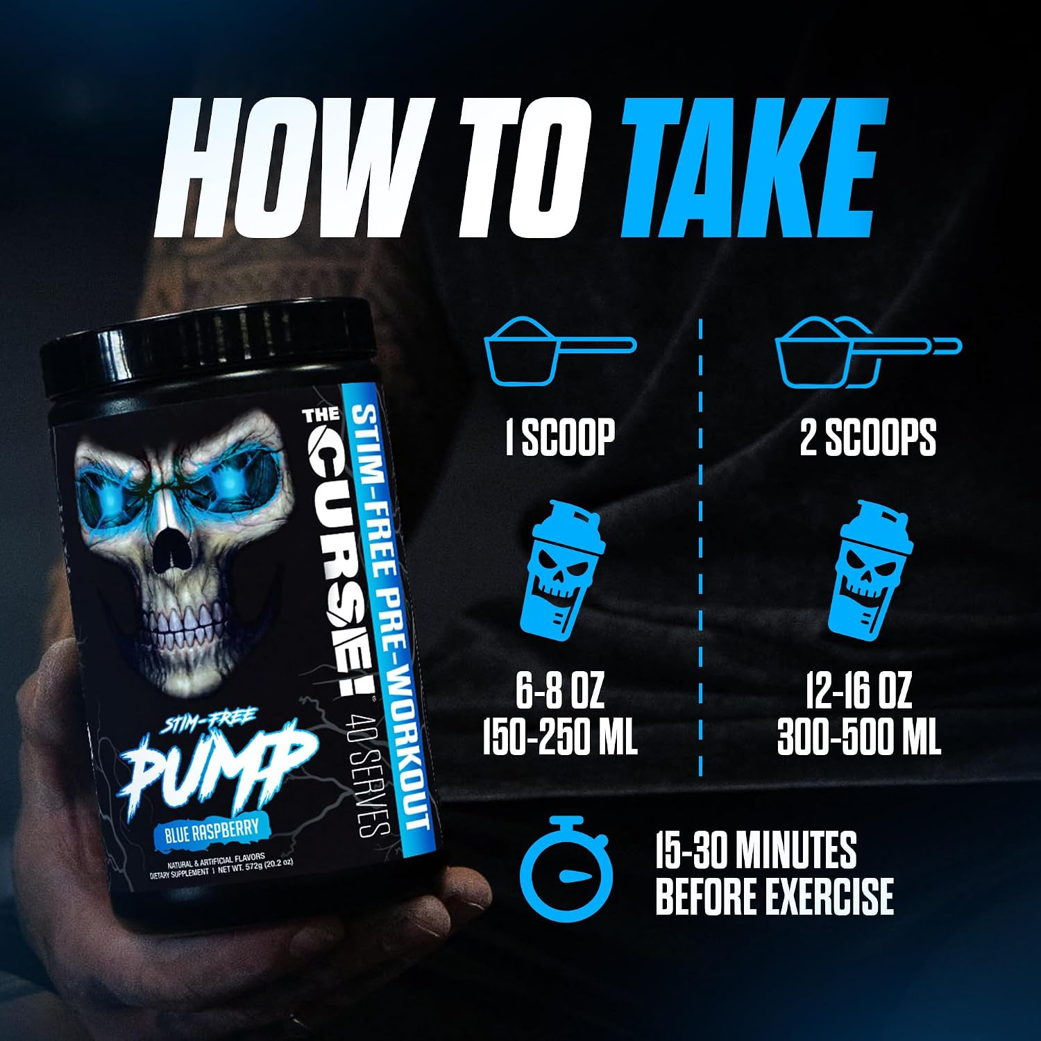JNX SPORTS The Curse! Pump Pre Workout Powder – Stim-Free Pre Workout