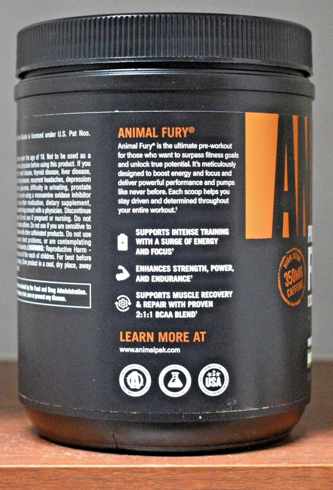 Animal Fury Green Apple 20 Servings Pre-Workout Stack 11.3oz Universal Nutrition