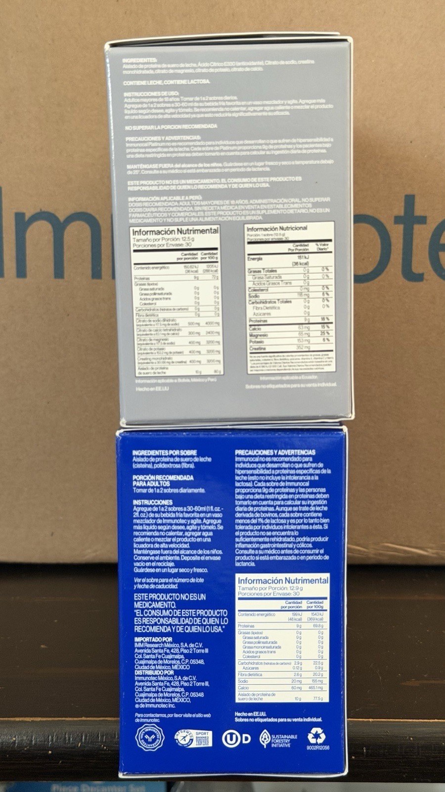 1 Immunocal MX( Blue ) & 1 Platinum : 2 BOXES – 60 Pouches. EXP 06/2025